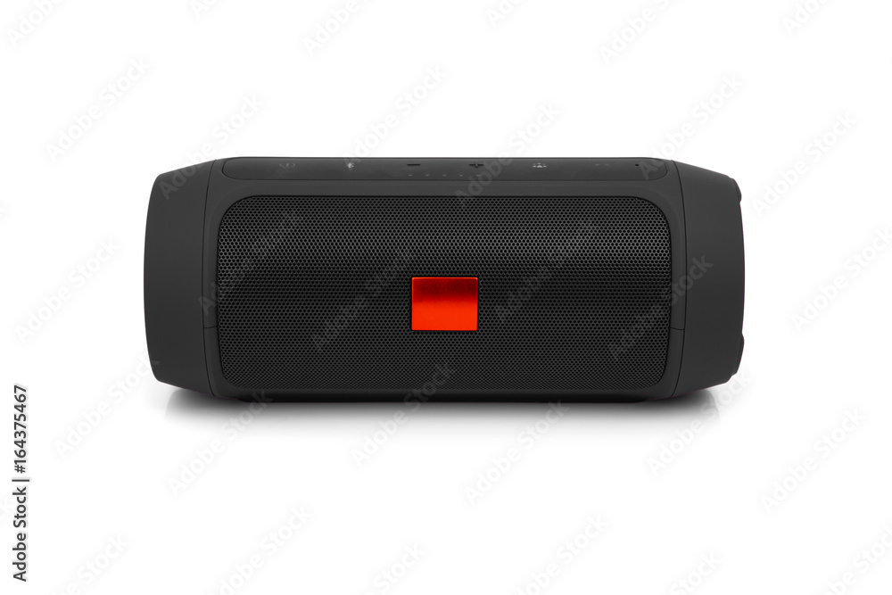 Bluetooth portable speaker on white Bluetooth portable speaker on white