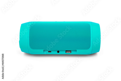 Bluetooth portable speaker on white