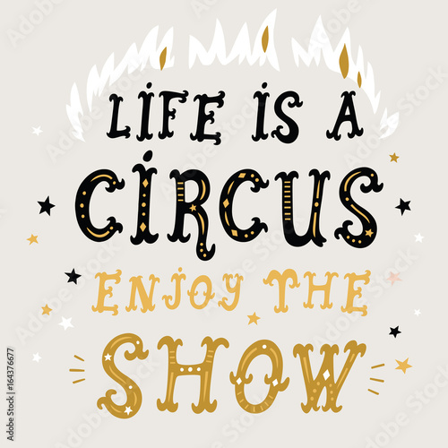 Plakat Życie jest plakatem cyrkowym
