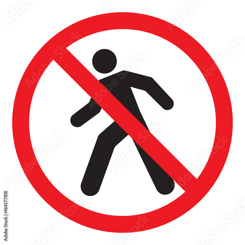 street sign, no crosswalk, isolated vector
