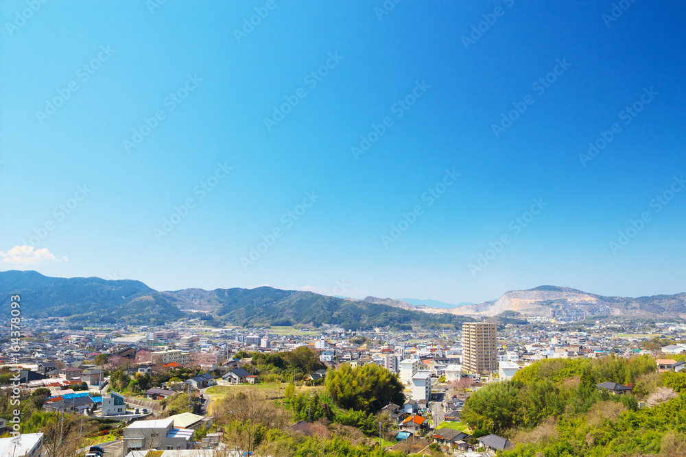 Obraz premium View of Tagawa City in Fukuoka Prefecture, Japan