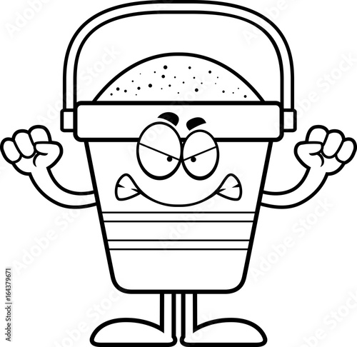 Angry Cartoon Beach Bucket