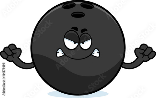 Angry Cartoon Bowling Ball