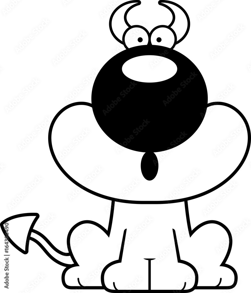 Fototapeta premium Surprised Cartoon Devil