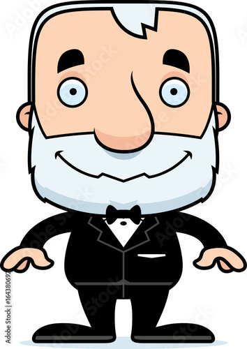 Cartoon Smiling Groom Man