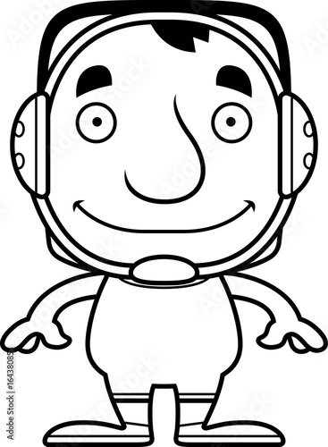 Cartoon Smiling Wrestler Man