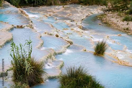 Billede på lærred Natural spa with waterfalls in Saturnia, Italy.