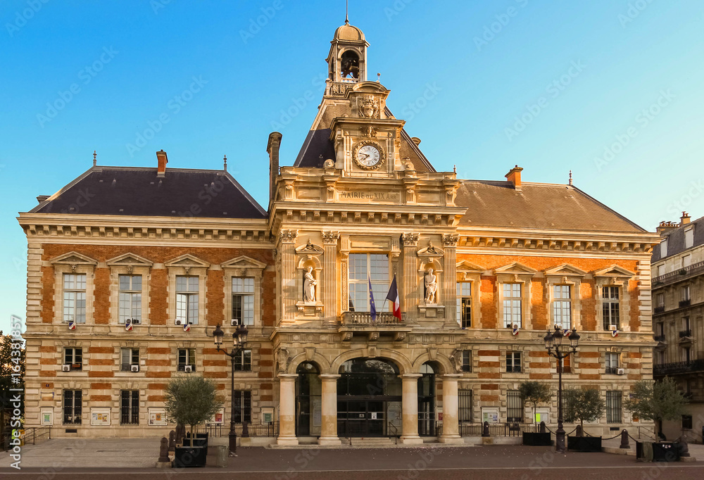 The Town Hall of the XIX-th district , Paris, France