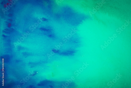 Grün blauer Hintergrund in abstrakter künstlerischer Form aus Aquarellfarben