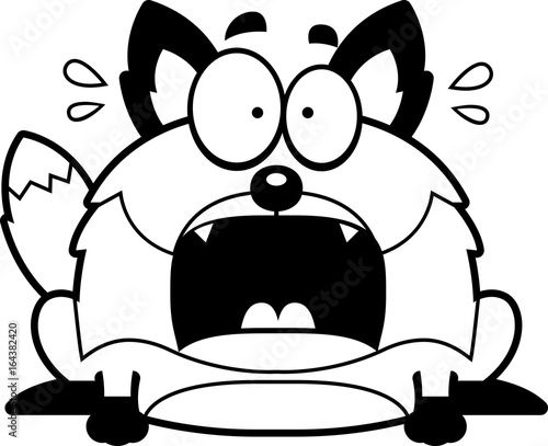 Scared Cartoon Fox