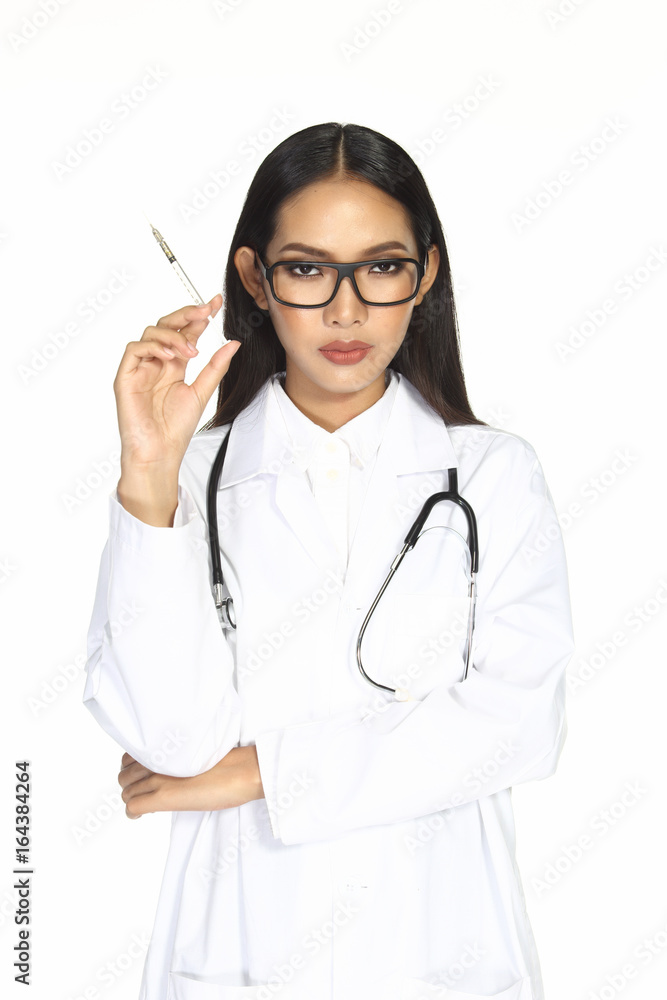 Concept of gold Magic beauty chemical in syringe needle Concept of gold Magic beauty chemical in syringe needle