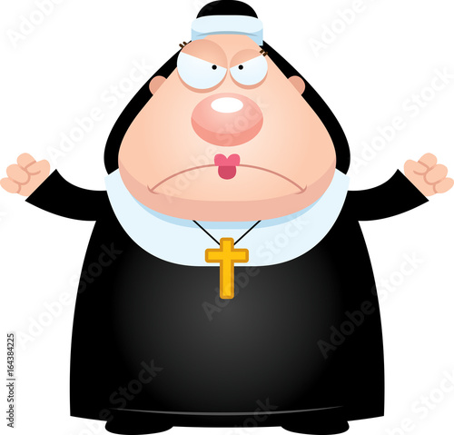 Angry Cartoon Nun