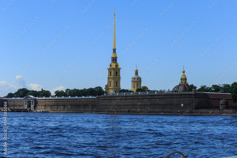 Saint-Petersburg. Peter and Paul fortress, view from Neva river