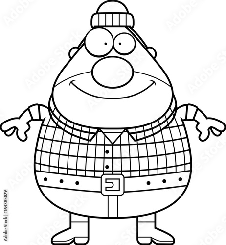 Smiling Cartoon Lumberjack