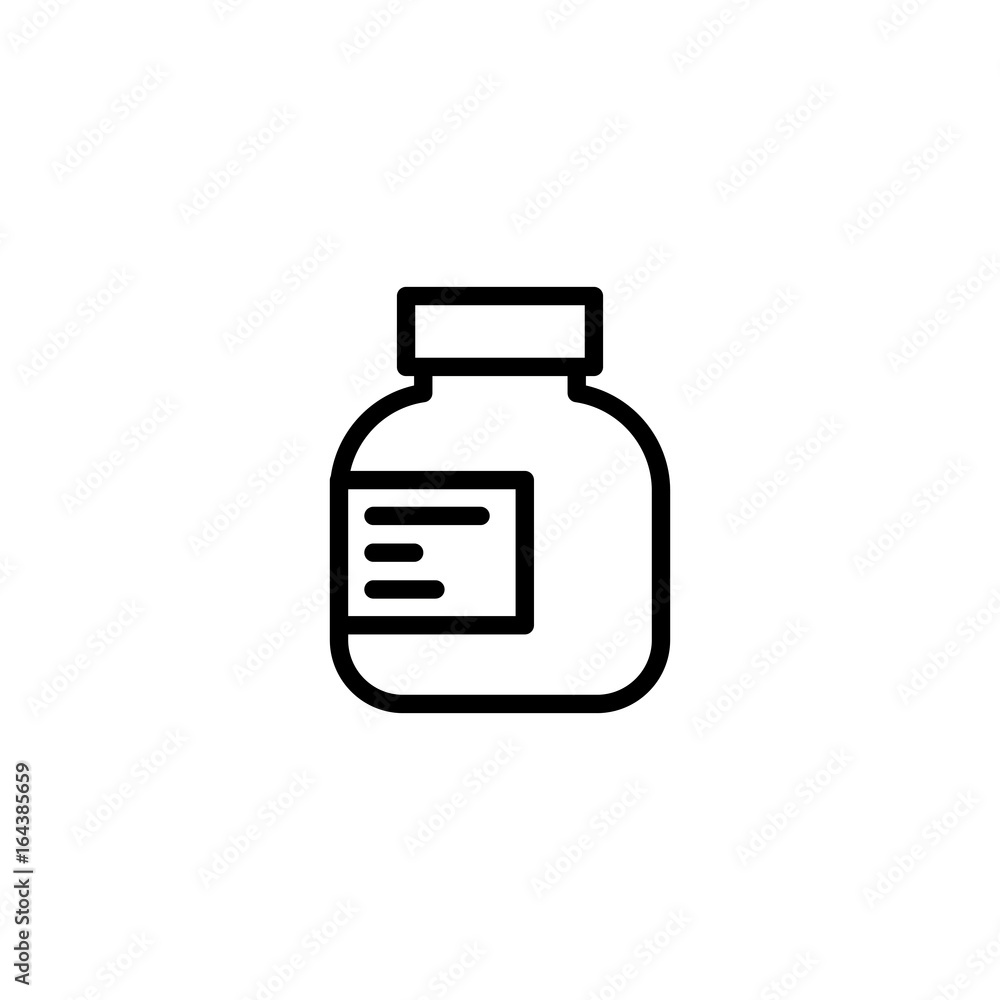 pills bottle icon on white background pills bottle icon on white background