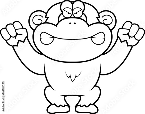 Angry Cartoon Chimp