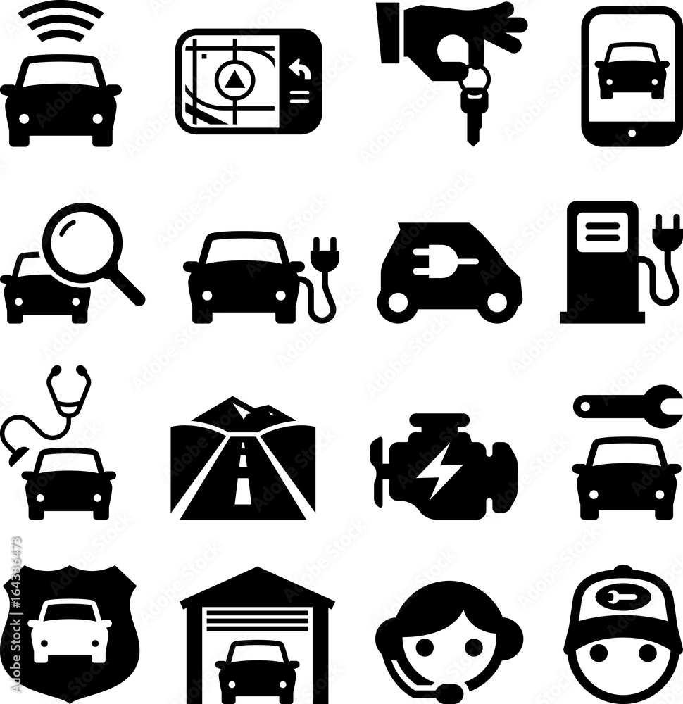 Automobile Icons - Black Series