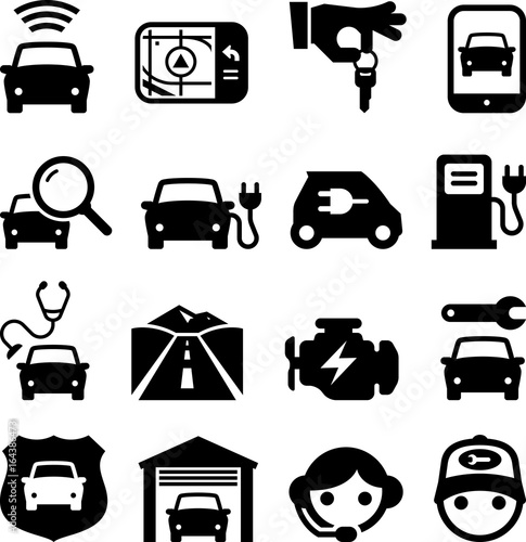 Automobile Icons - Black Series