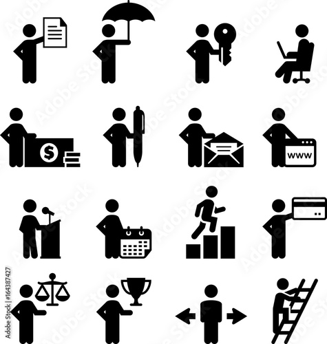 Business Pros Icons - Black Series