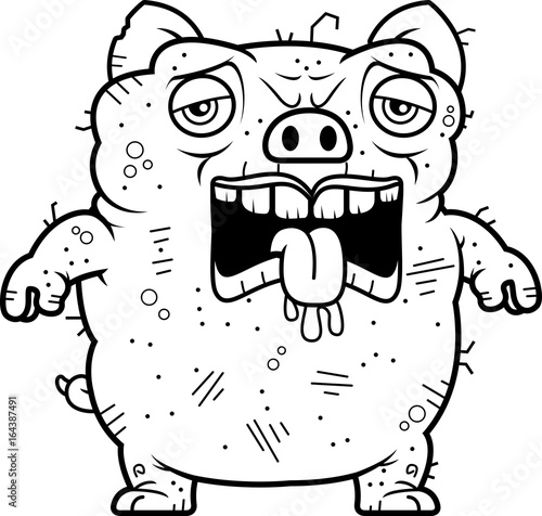 Tired Ugly Pig