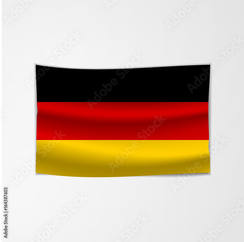 Free Download Hanging flag of Germany. German flag concept. Vector illustration. German flag. - GFXLoad