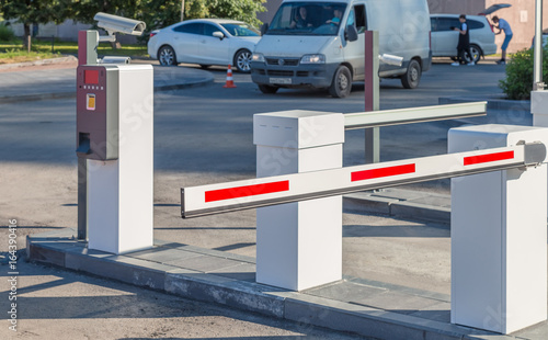 Barrier in the parking lot