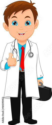 young doctor thumb up