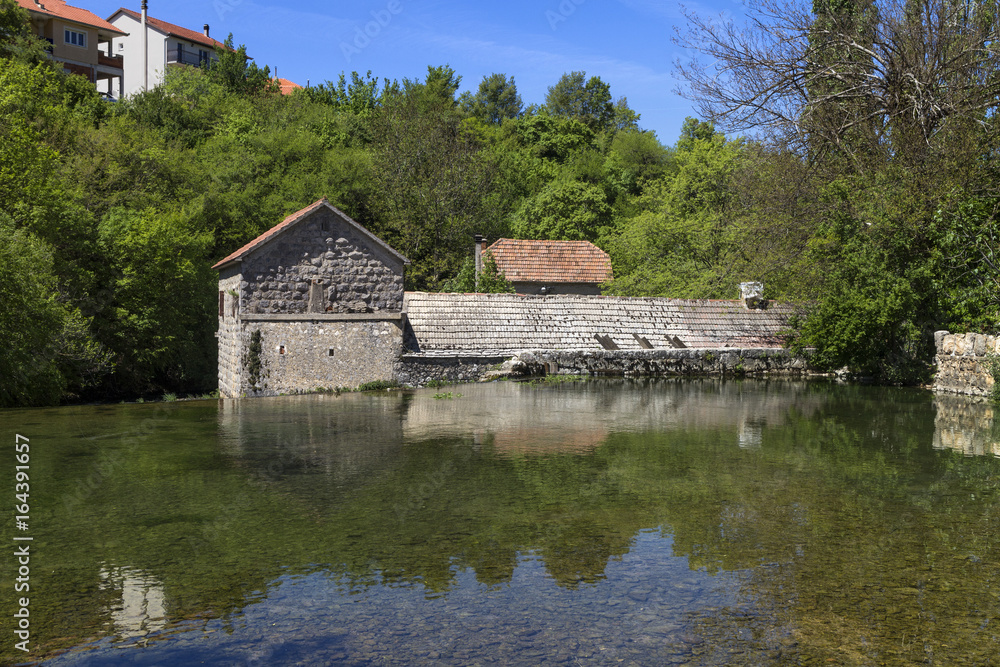 An old grain mill on the Grab River near the town of Sinj in Croatia