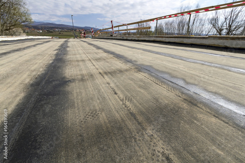 Renewal of bridge over the channel near Cetina river, groundwork prepared for asphalt