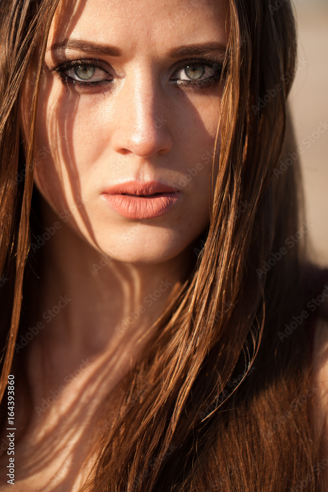 Beautiful American girl. American style. Stock Photo Adobe Stock
