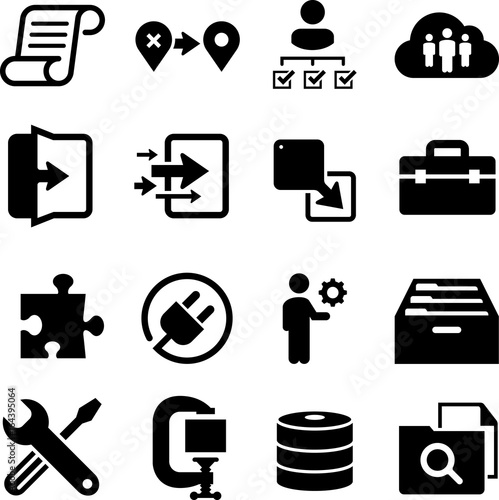 Information Technology Icons - Black Series
