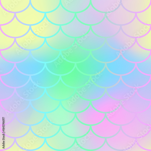 Wallpaper Mural Mermaid fish tail texture. Fish scale seamless pattern. Torontodigital.ca