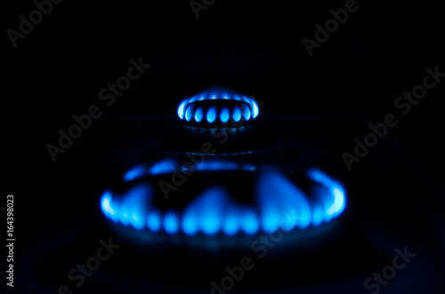 Blue Flame of an Oven