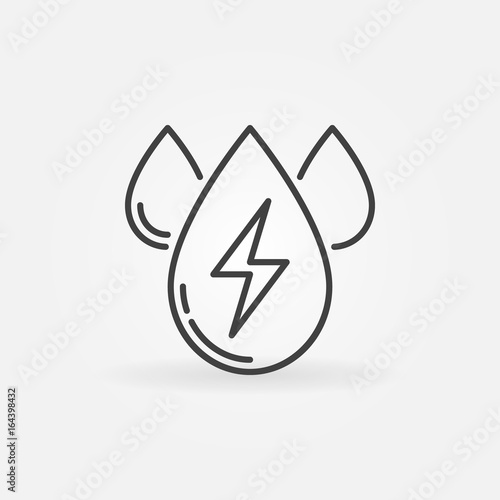 Water energy outline icon