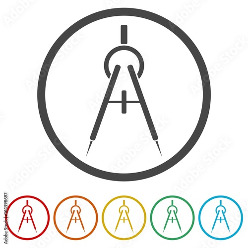 School divider icons set - vector illustration 
