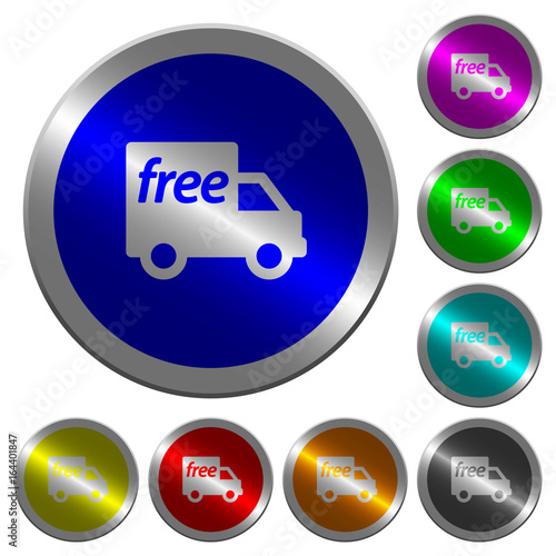 Free shipping luminous coin-like round color buttons
