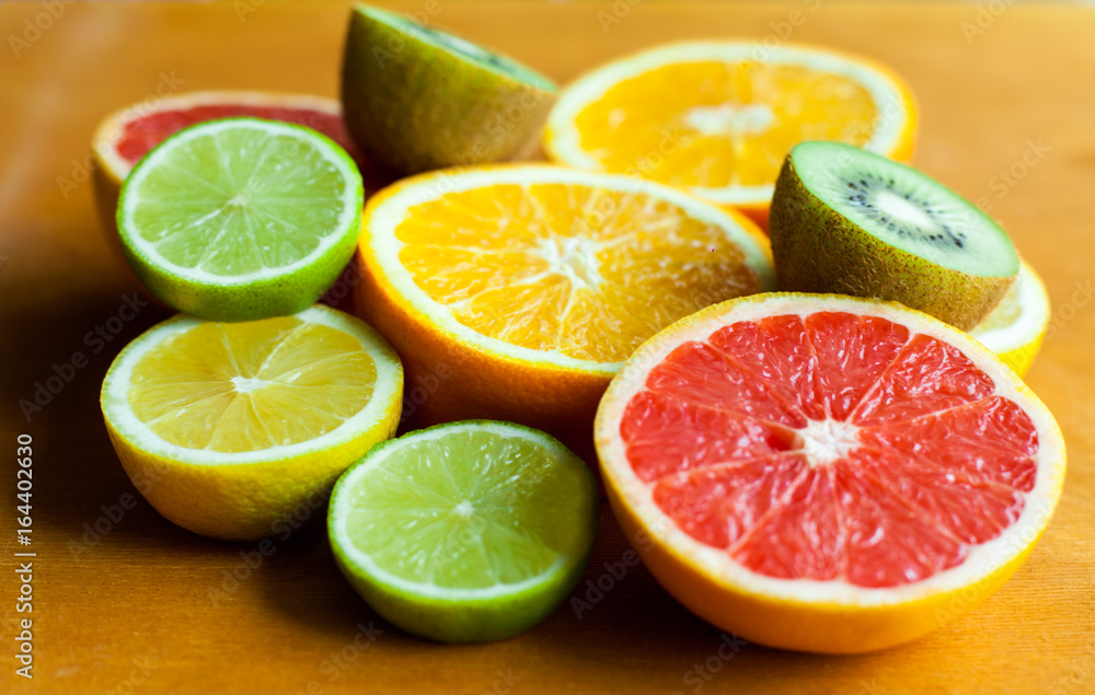 Fresh citrus fruits lemon, lime, orange, grapefruit Fresh citrus fruits lemon, lime, orange, grapefruit