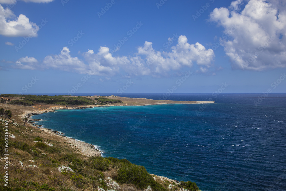 Fototapeta premium Panorama della costa del Salento nelle vicinanze di Otranto