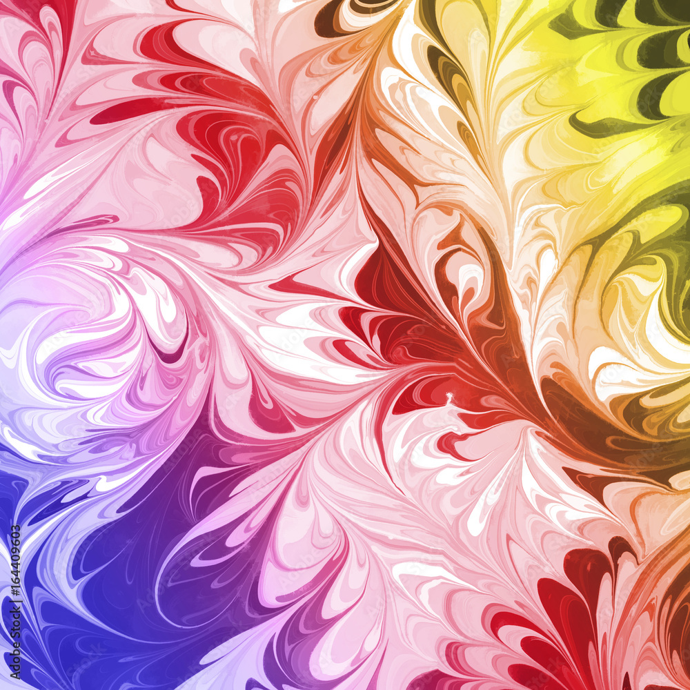 Ebru abstract paint on water Ebru abstract paint on water