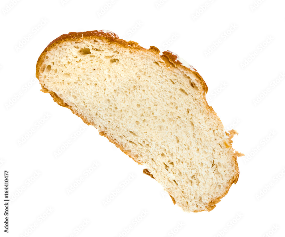 Sliced of wheat bread, isolated on a white background