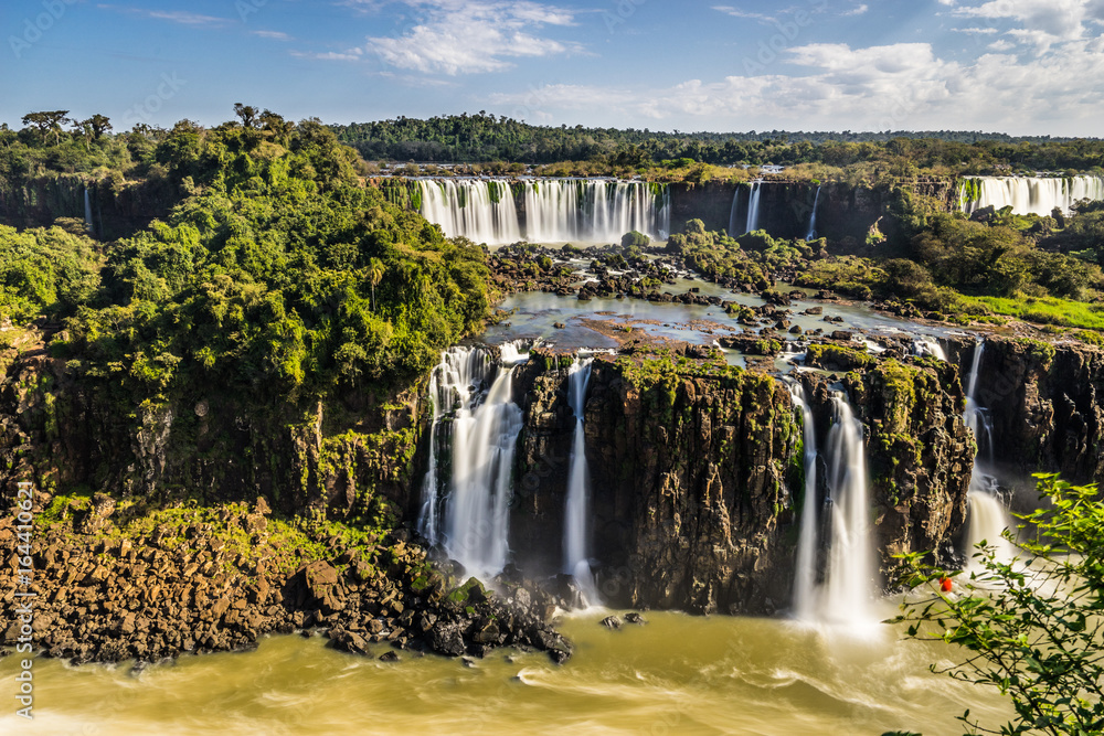 Fototapeta premium Waterfall located in Foz do Iguacu