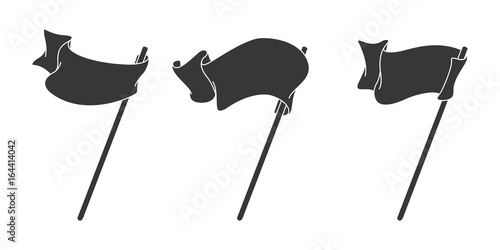Set oh Hand Drawn Flag Vector Illustration