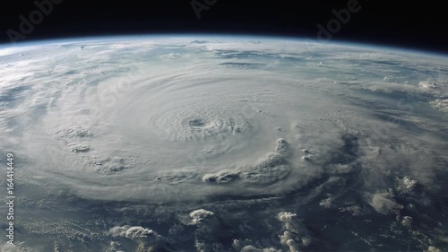Hurricane / typhoon churning in the sea before making landfall.