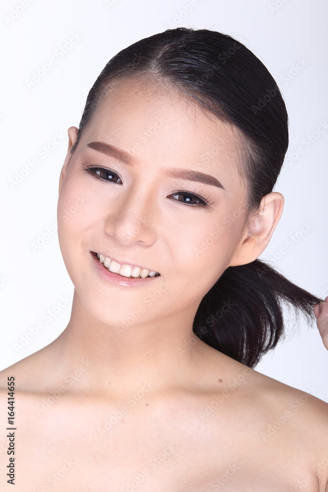 Beautiful Spa Healthy Skin Care Woman straight black hair Beautiful Spa Healthy Skin Care Woman straight black hair