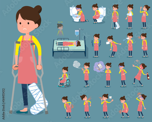 flat type Ballet Bun hair Apron mom_sickness
