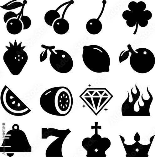 Photography Slot Machine Icons - Black Series