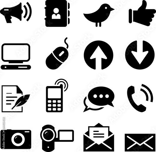 Social Media Icons - Black Series
