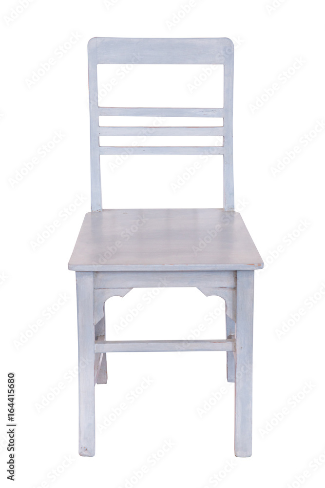 White wooden chair isolated. White wooden chair isolated.