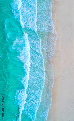 Sea aerial view,Top view,amazing nature background.The color of the water and beautifully bright.Azure beach with rocky mountains and clear water of Thailand ocean at sunny day.