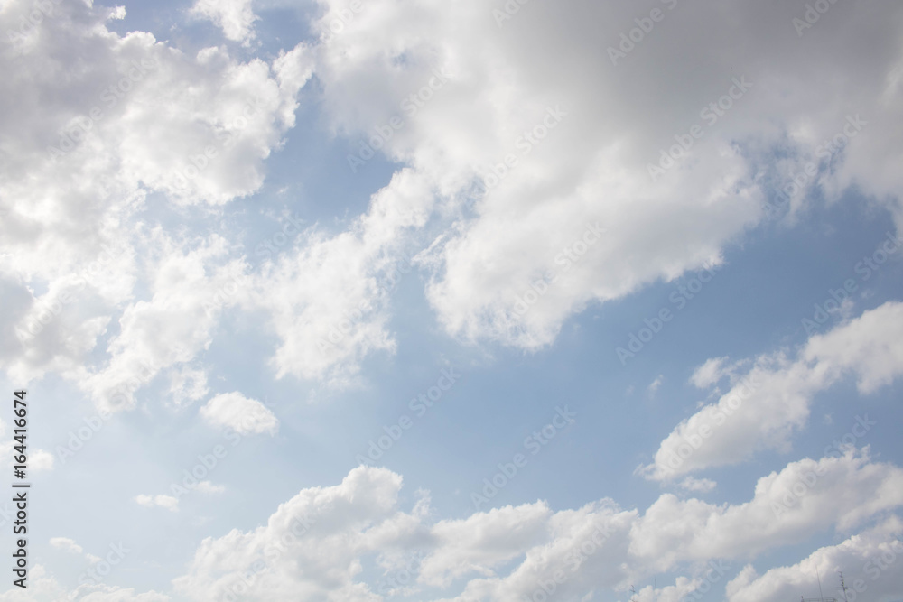 Bright blue sky, white cloud Bright blue sky, white cloud